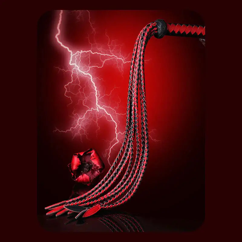 Inferno Fangs - Genuine Leather 9-Tail Whip - Frisky Business Adult Sex Toys Shop