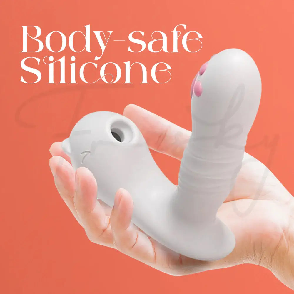 MeowMuse - APP Control Wearable Thrusting + Suction Vibrator, Adult Female Rechargeable Sex Toys - Frisky Business Adult Sex Toys Shop