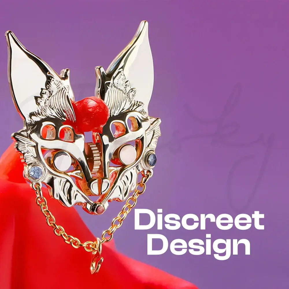 Mystic Fox – Female Foxy Adjustable Nipple Clamps With Feather - Frisky Business Adult Sex Toys Shop
