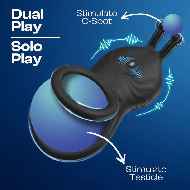 Nezar Night - Vibrating Dual Cock Ring - Frisky Business Adult Sex Toys Shop