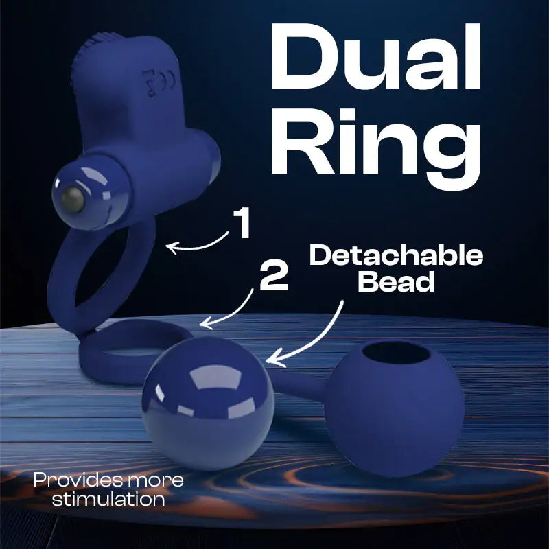Throb Torque - Dual Cock Ring with Weighing Bead - Frisky Business Adult Sex Toys Shop