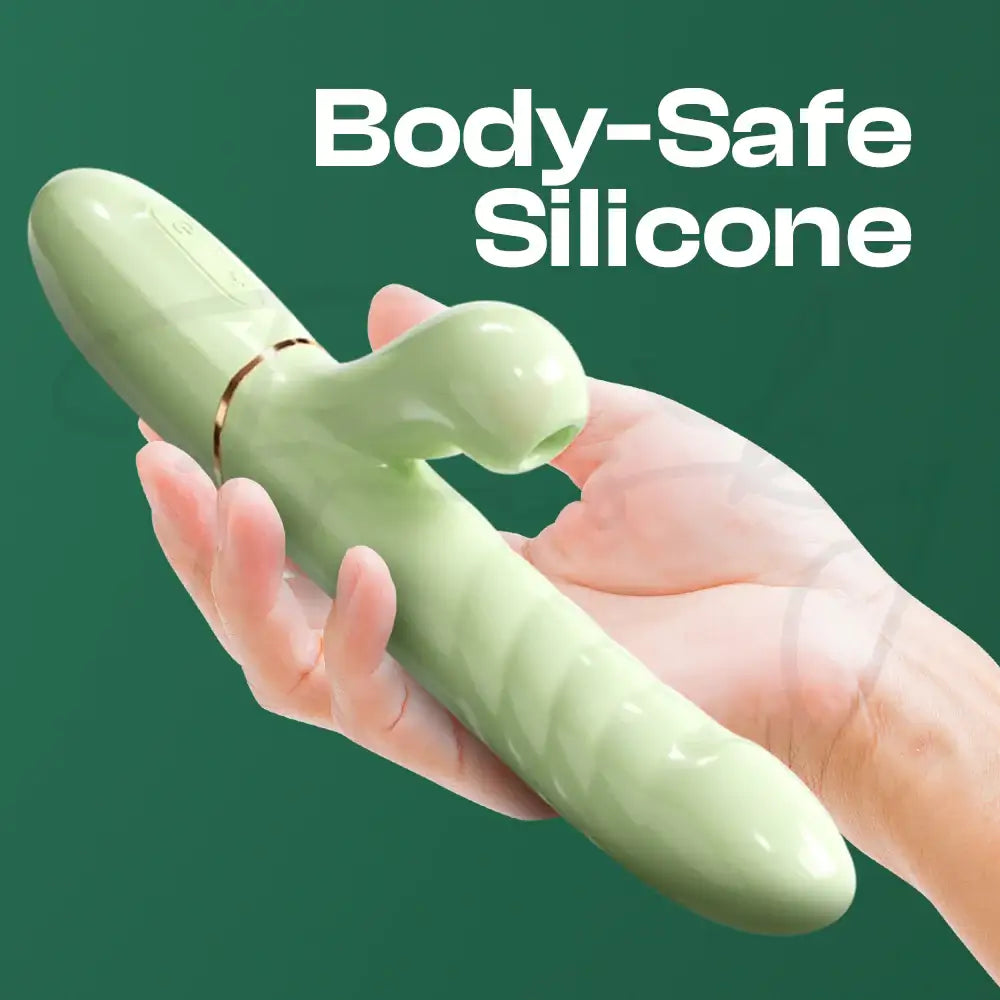 Viridian Bliss – Rotating Beads Thrusting + Suction Vibrator - Frisky Business Adult Sex Toys Shop
