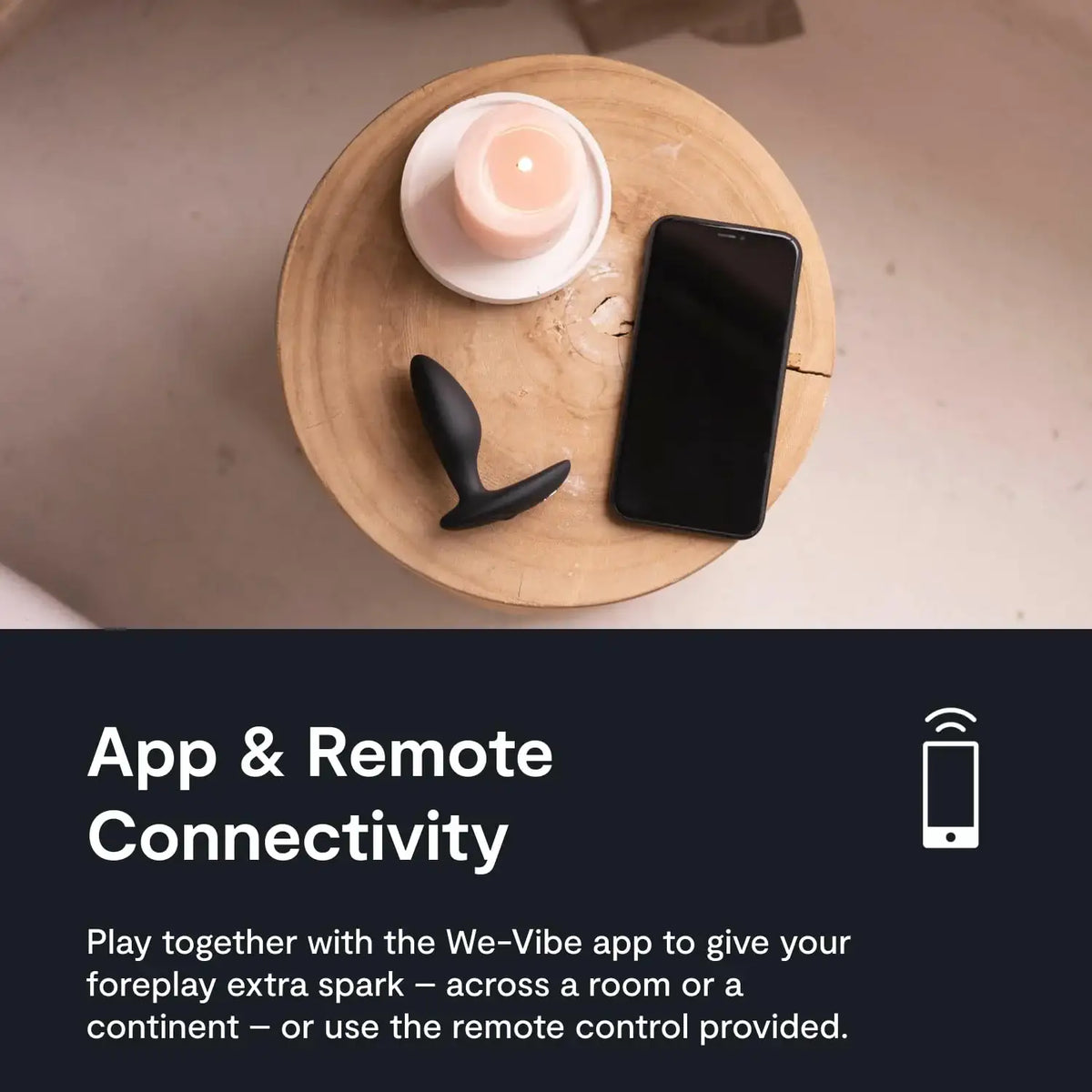 We-Vibe Ditto+ Satin Black intuitive controls and smart features for seamless interactive use Singapore