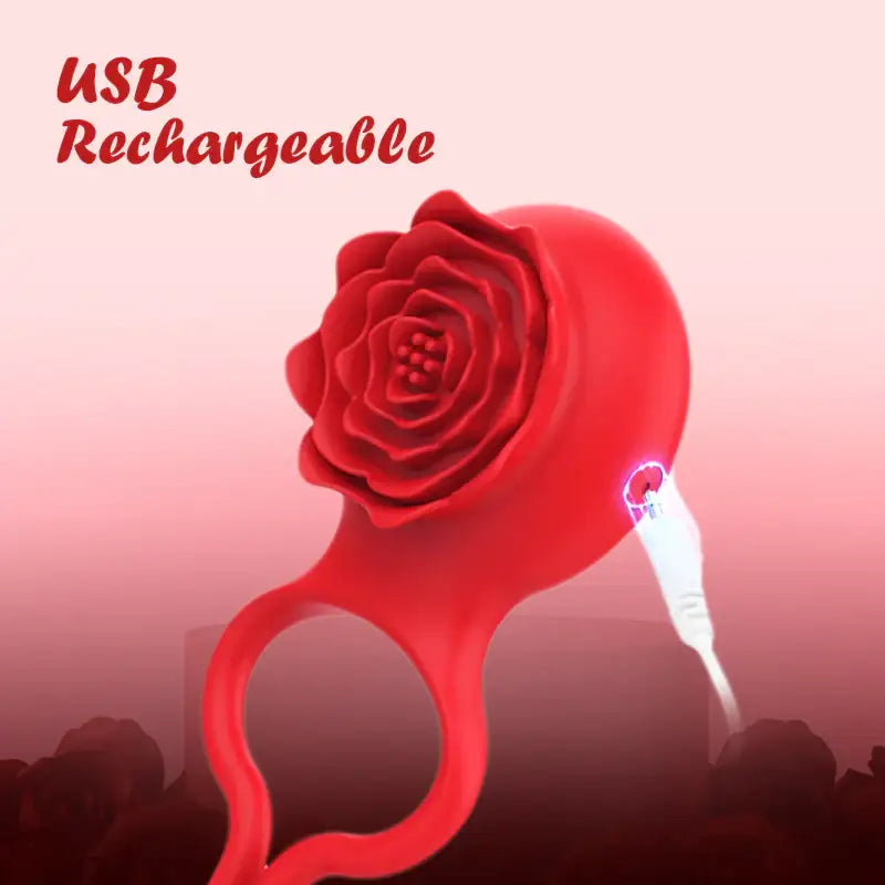 Rose Romance – Vibrating Cock Ring - Frisky Business Adult Sex Toys Shop