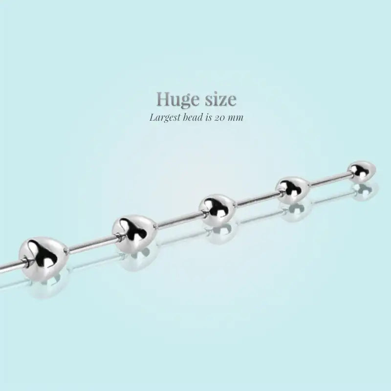 Beaded Euphoria - Stainless Steel Urethral Sounding Rod - Frisky Business Adult Sex Toys Shop