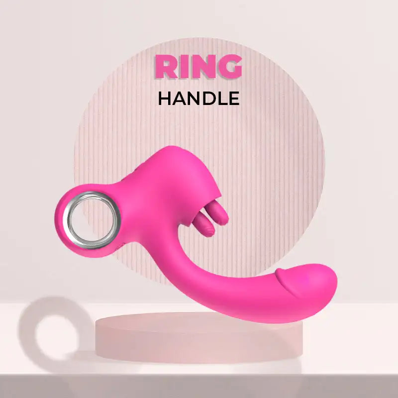 Daring Duo Delight - G-spot Vibrator with Midsection Moving Tongue - Frisky Business Adult Sex Toys Shop