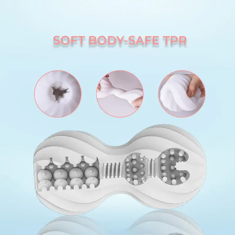 The FlexiVibe Ribbed Stroker with Detachable Vibrating Beads - Frisky Business Adult Sex Toys Shop
