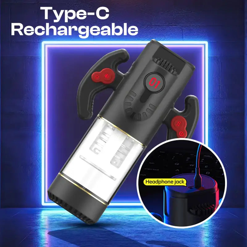 Crazy Crusher - 3-in-1 Male Automatic Masturbator - Frisky Business Adult Sex Toys Shop