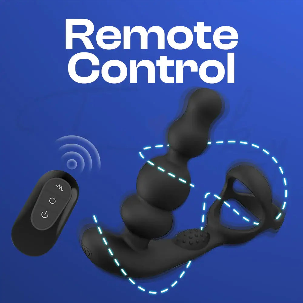 Elysian Edge - Remote Control Vibrating Prostate Massager with Cock Ring, Adult Male Rechargeable Sex Toys - Frisky Business Adult Sex Toys Shop