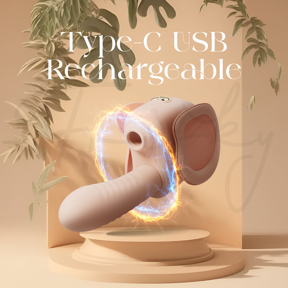 USB rechargeable mini sex machine with convenient Type-C charging