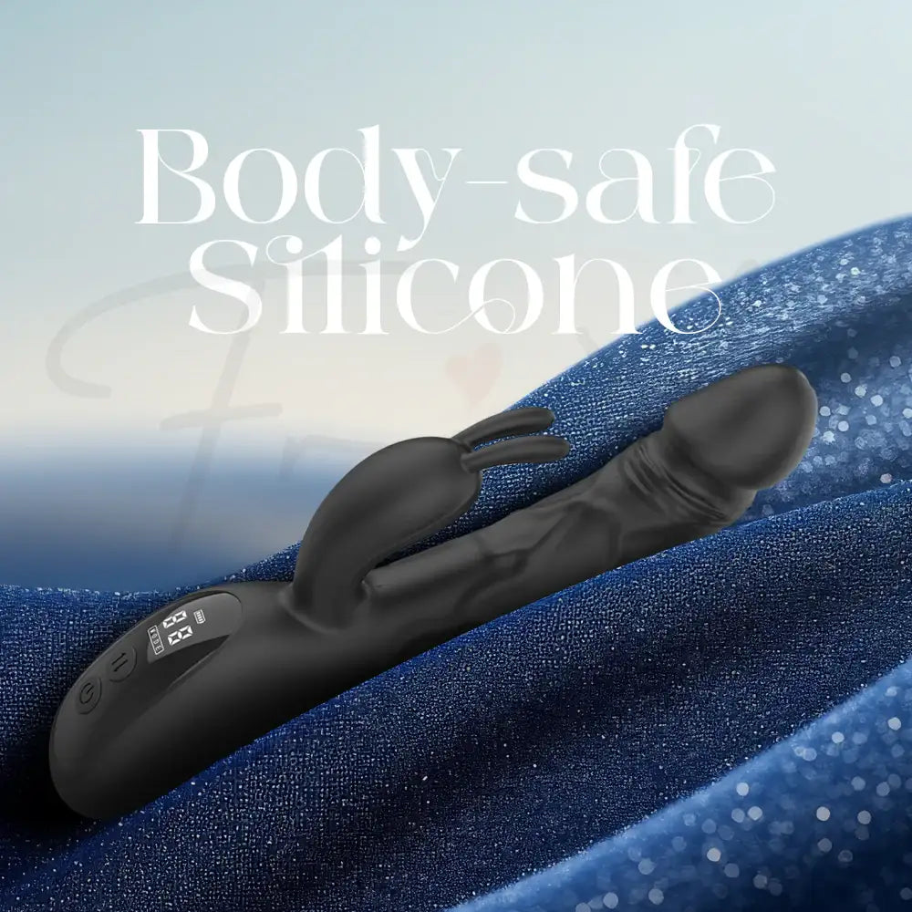 Nicole - Thrusting Rabbit Vibrator with LED Display - Frisky Business Adult Sex Toys Shop