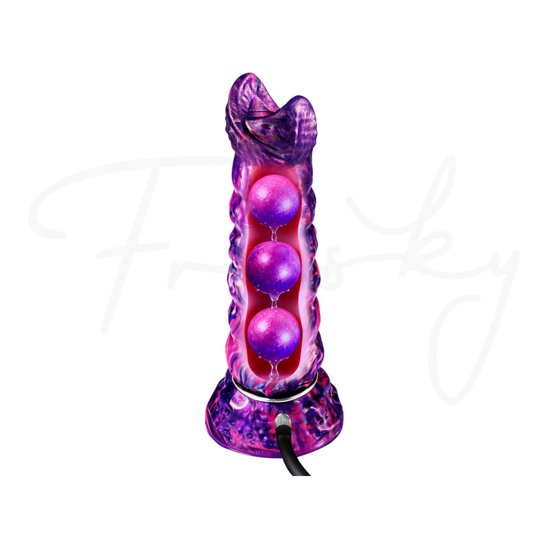 Purple marbled plug shown upright on a plain white background