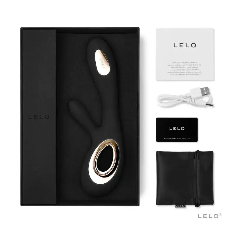 LELO Soraya Wave™ rechargeable wearable massager ergonomic handle compact design quiet operation dual stimulation black Singapore