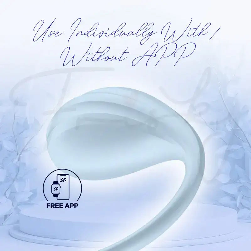 Satisfyer Smooth Petal Connect App Light Blue Travel-Friendly Compact Size Lightweight Ergonomic Quiet Operation Adult Device Singapore