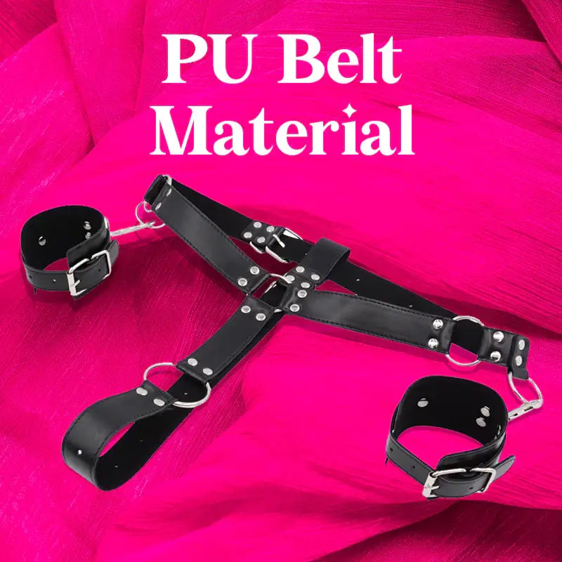 DominateMate - Chastity Belt and Handcuffs - Frisky Business Adult Sex Toys Shop