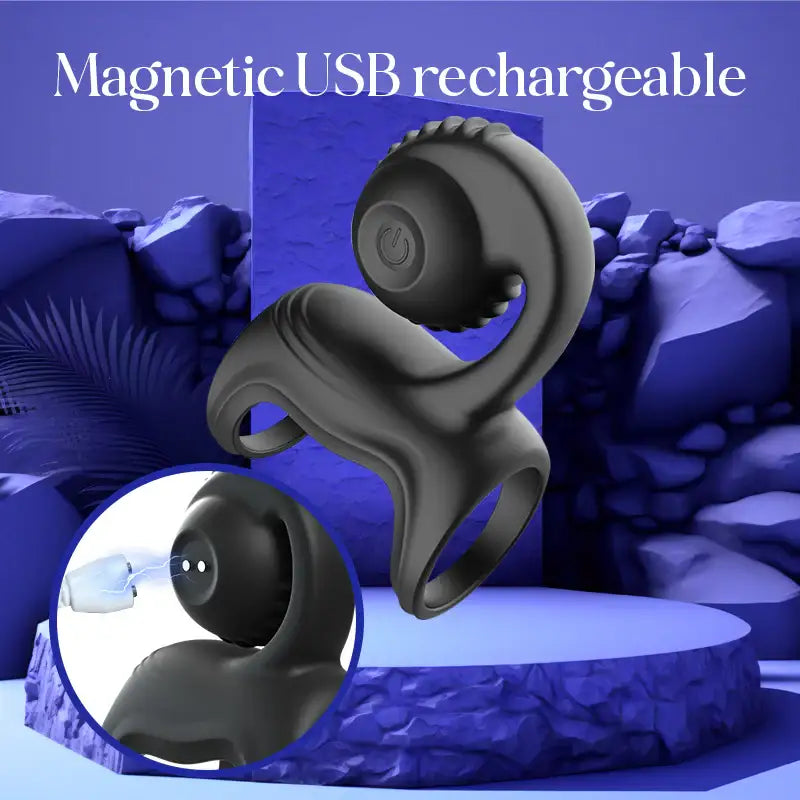 The Dual Pleasure - Vibrating Cock Ring - Frisky Business Adult Sex Toys Shop