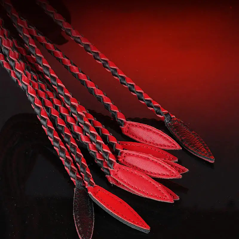 Inferno Fangs - Genuine Leather 9-Tail Whip - Frisky Business Adult Sex Toys Shop