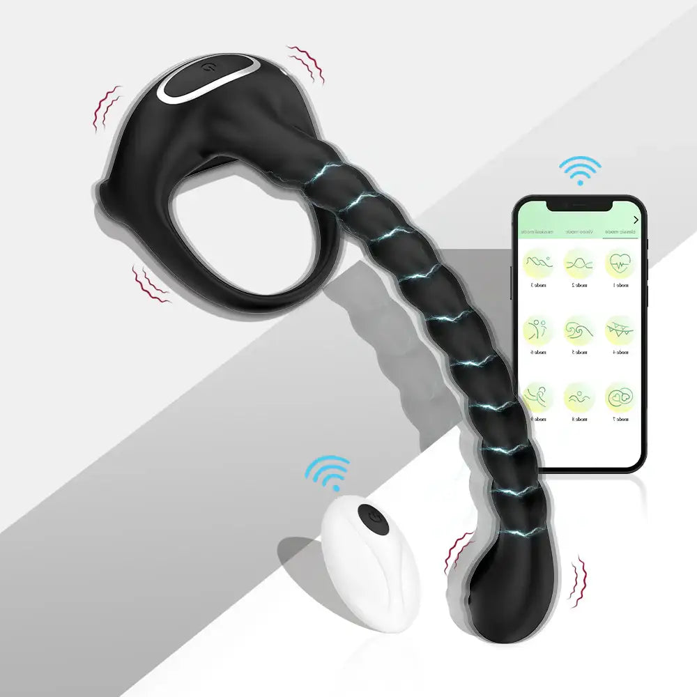 Johnson Jolt - APP Control Penis Stimulator with Cock Ring - Frisky Business Adult Sex Toys Shop