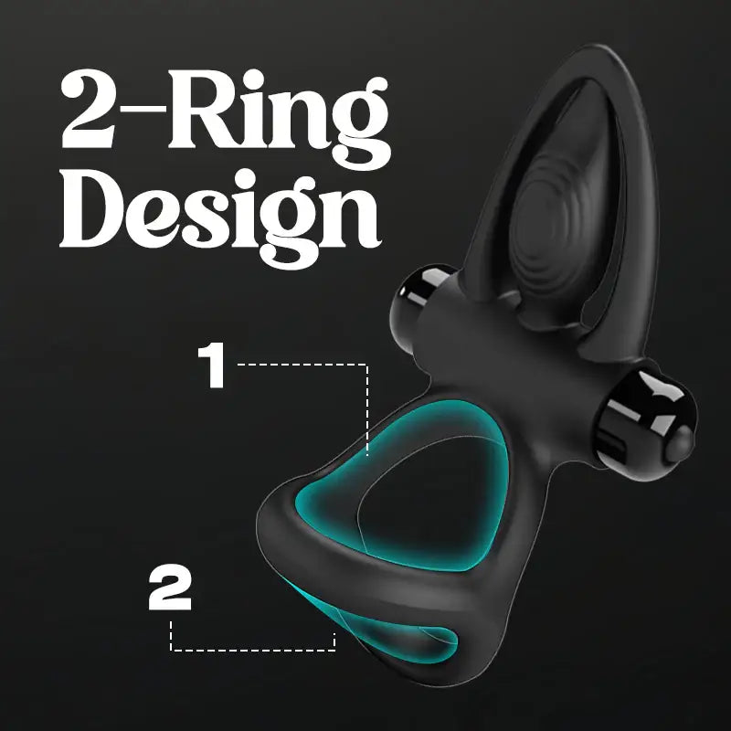 Raven’s Embrace – Duo-ring Vibrating Cock Ring - Frisky Business Adult Sex Toys Shop