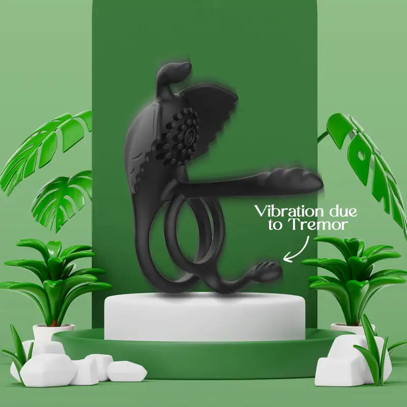 The PleasurePair Penetrable Vibrating Dual Cock Ring - Frisky Business Adult Sex Toys Shop