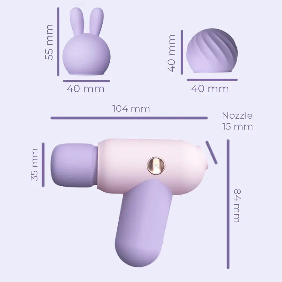 Joy Jet Junior - Mini AV Vibrator With Suction - Frisky Business Adult Sex Toys Shop