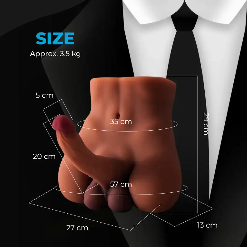 Naughty Nook Navigator - Half Body Torso Masturbator - Frisky Business Adult Sex Toys Shop
