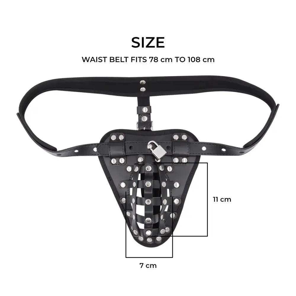 Lockdown Lust Belt - Men Chastity Belt BSDM - Frisky Business Adult Sex Toys Shop