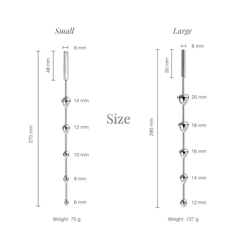 Beaded Euphoria - Stainless Steel Urethral Sounding Rod - Frisky Business Adult Sex Toys Shop