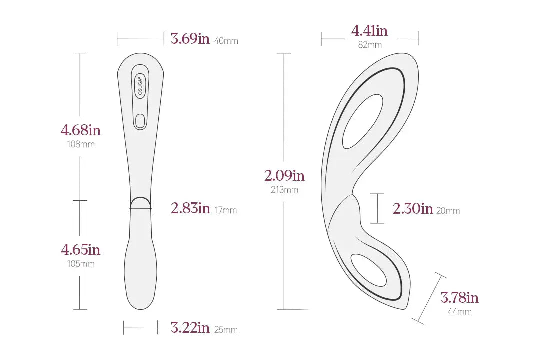 OSUGA Mobius soft silicone dual motor stimulation device with smooth finish Singapore