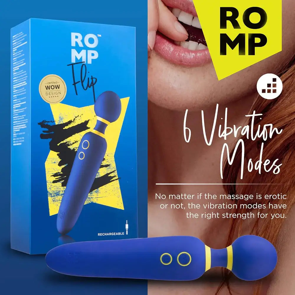 Romp Flip Wand Vibrator Elegant Rose Pink Silicone Premium Finish Singapore