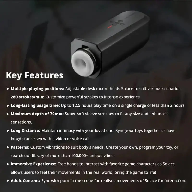 Lovense Solace compact design portable automatic stroker easy to carry Singapore