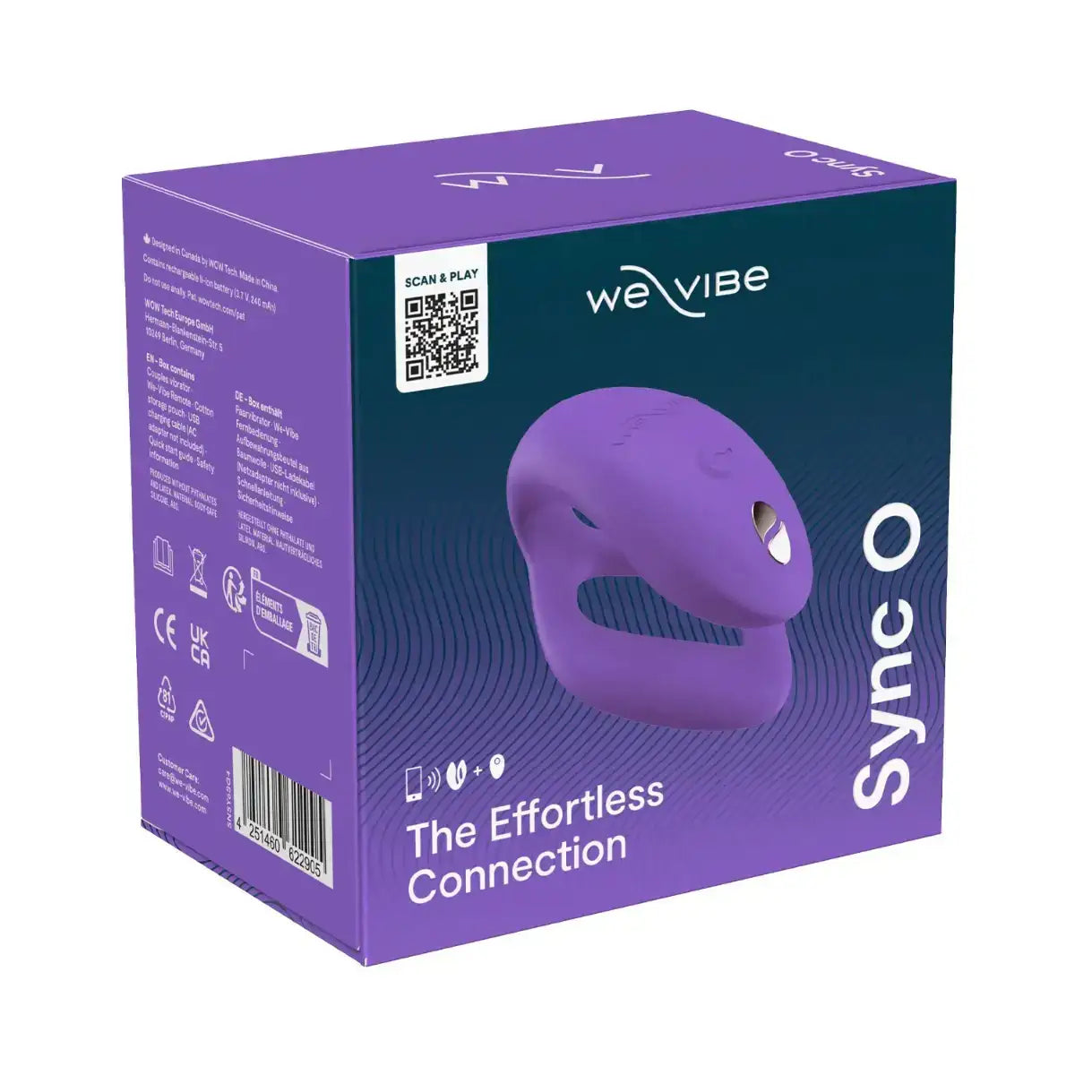 We-Vibe Sync O Light Purple wearable design for hands-free comfortable use Singapore