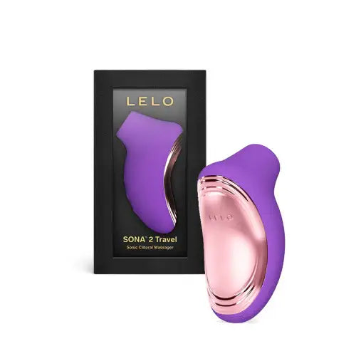 LELO Sona 2 Travel Sonic Clitoral Massager Purple waterproof design with USB charging for convenient use anywhere Singapore