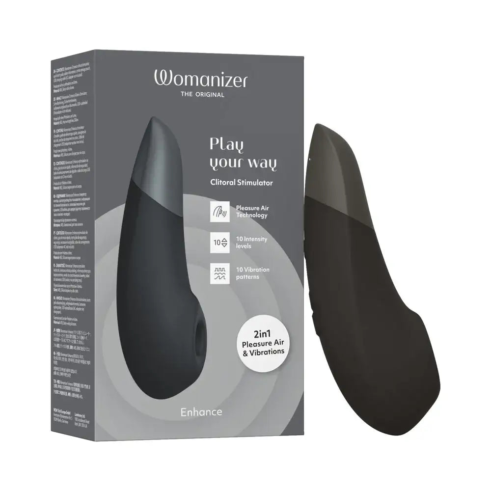 Womanizer Enhance 2-in-1 Clitoral Stimulator Black Waterproof Ergonomic Design Lightweight Adult Toy Singapore