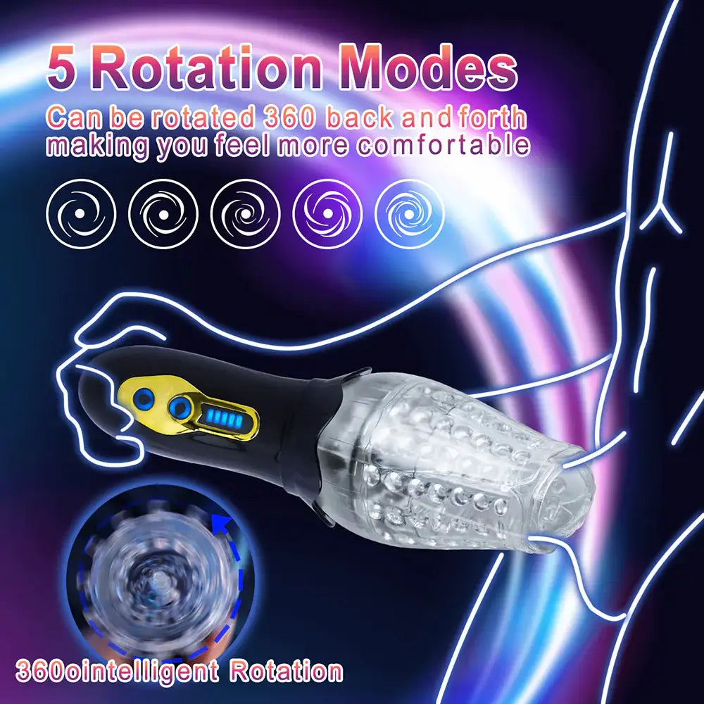 Rocket Glow - Rotating Masturbator and Penis Trainer - Frisky Business Adult Sex Toys Shop