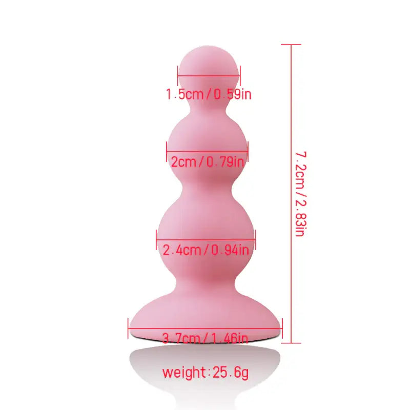 Plug Pagoda Pearl - Manual Full Silicone Beaded Anal - Frisky Business Adult Sex Toys Shop