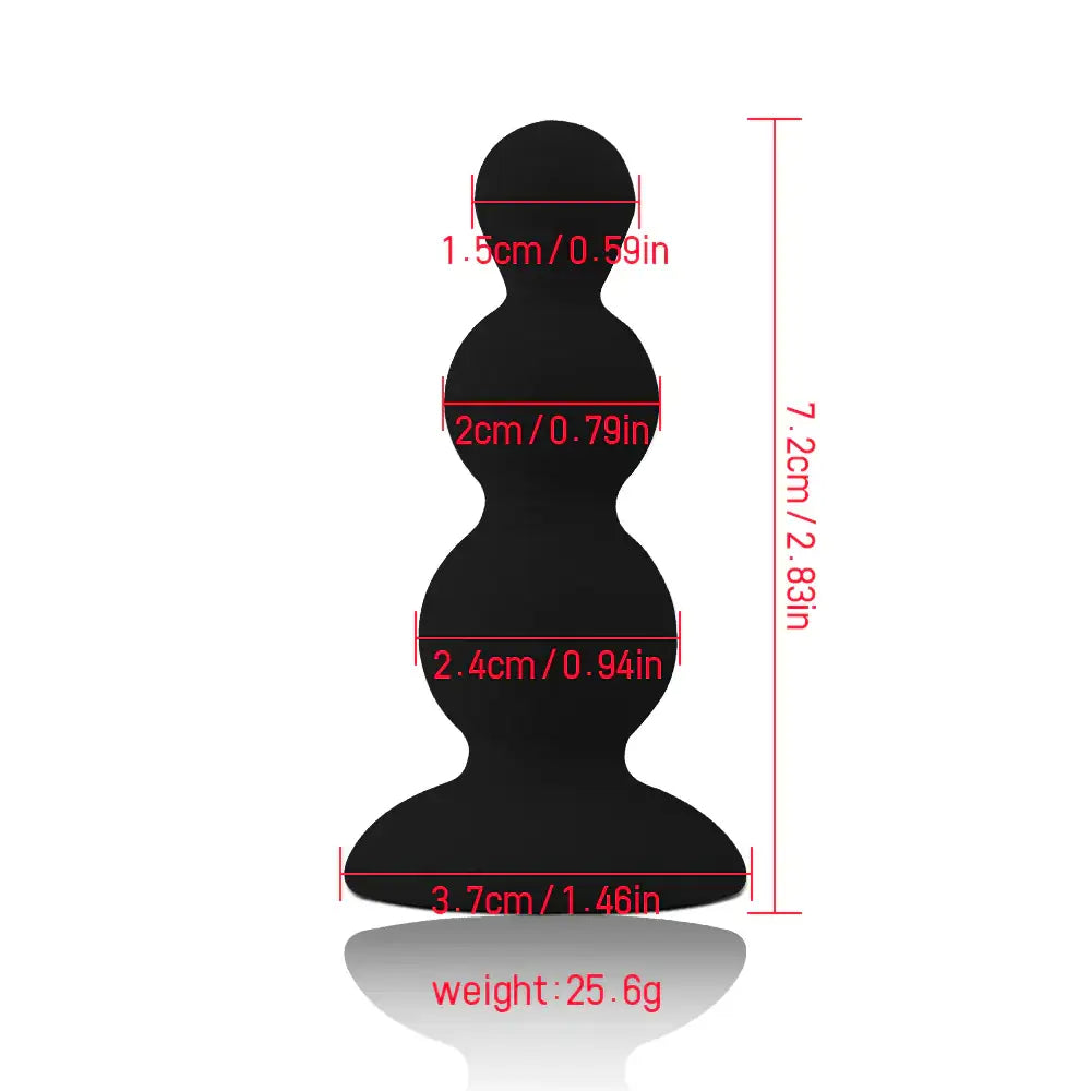 Plug Pagoda Pearl - Manual Full Silicone Beaded Anal - Frisky Business Adult Sex Toys Shop