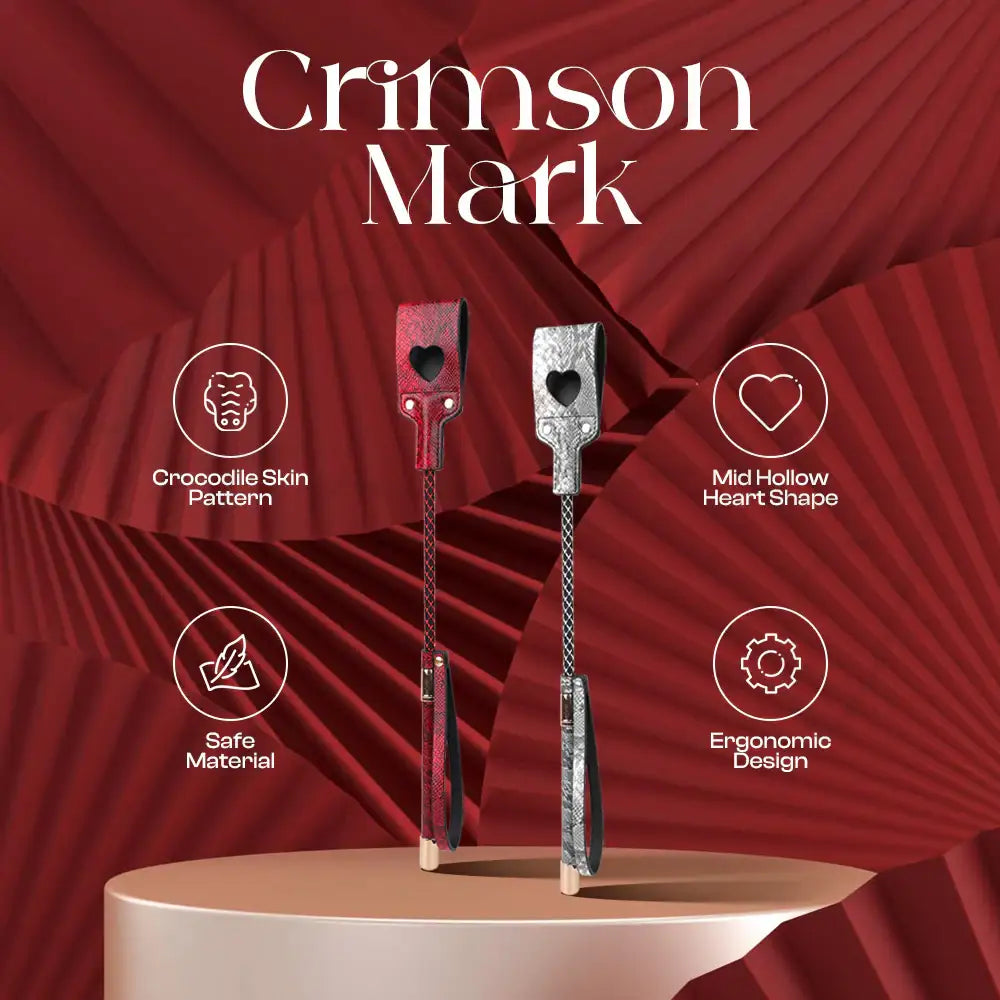 Crimson Mark – BDSM PU Leather Whip - Frisky Business Adult Sex Toys Shop