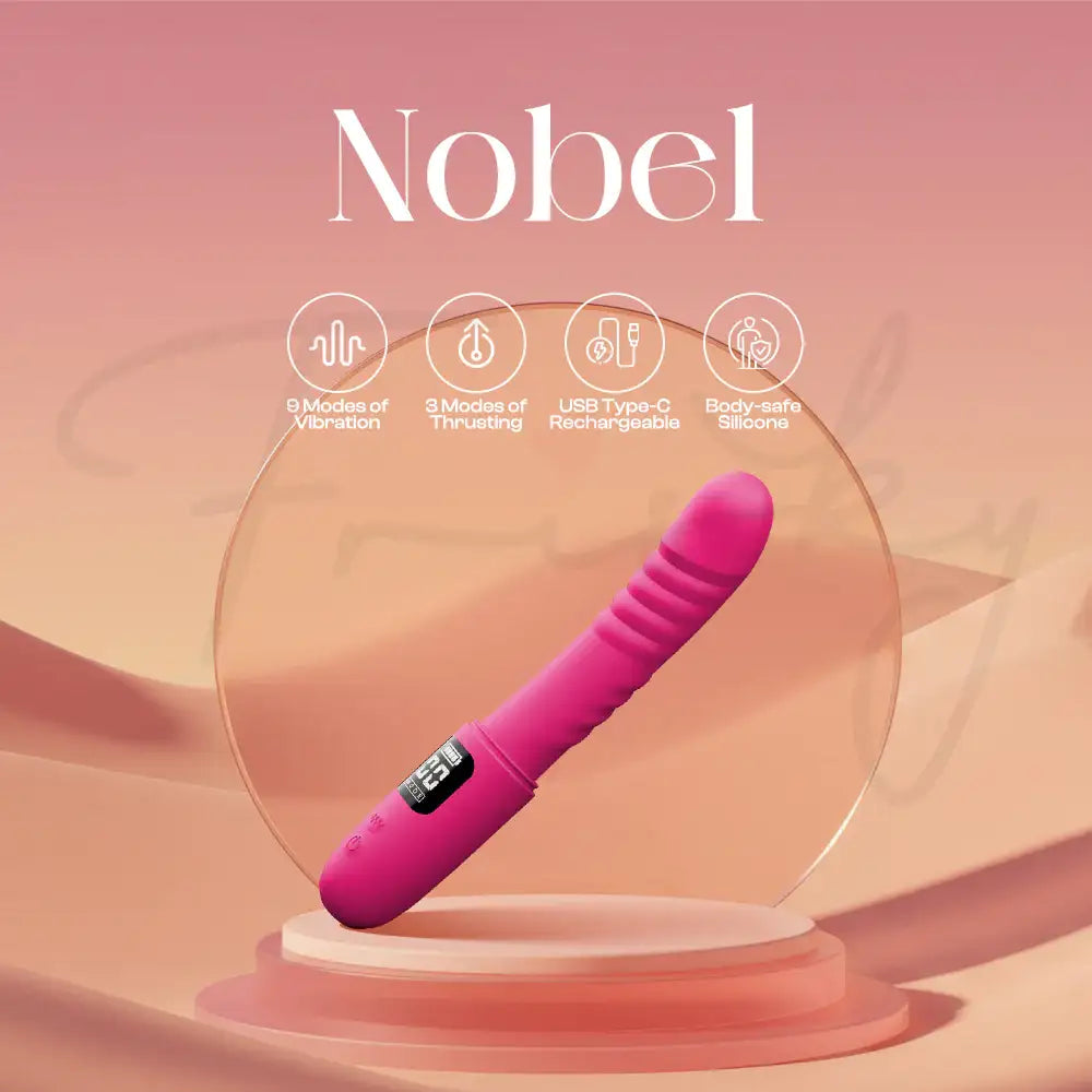 Nobel - Thrusting Vibrator With Speed/Battery Display - Frisky Business Adult Sex Toys Shop