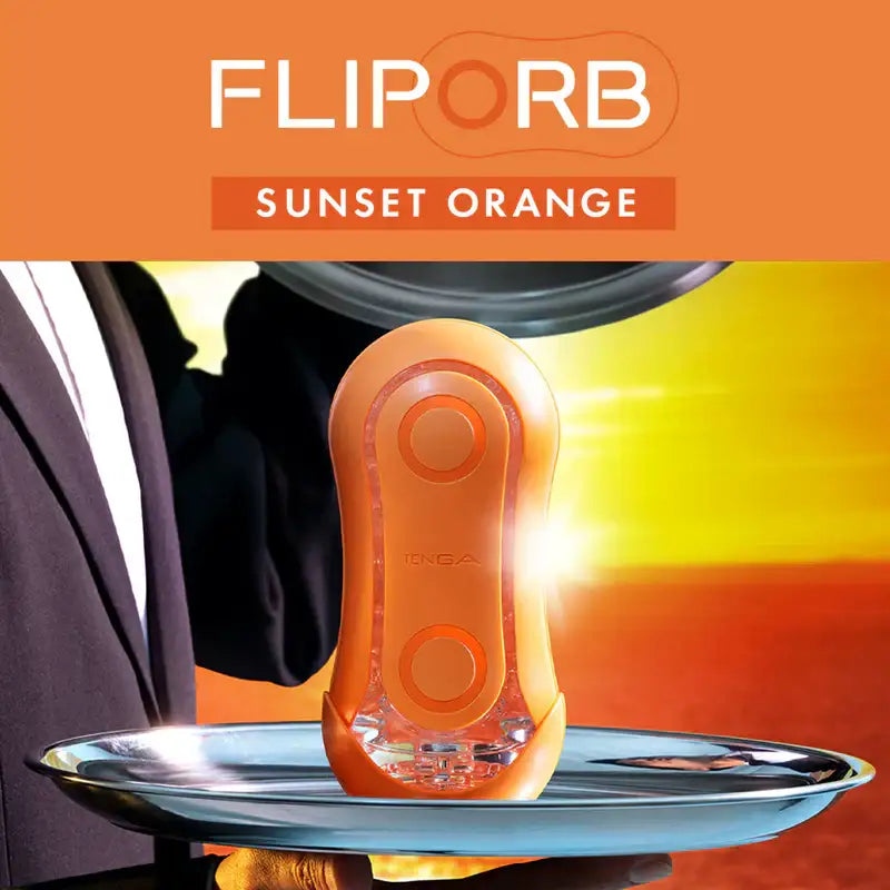 Tenga Flip Orb Sunset Orange App Controlled Interactive Features Adjustable Settings Male Device Singapore