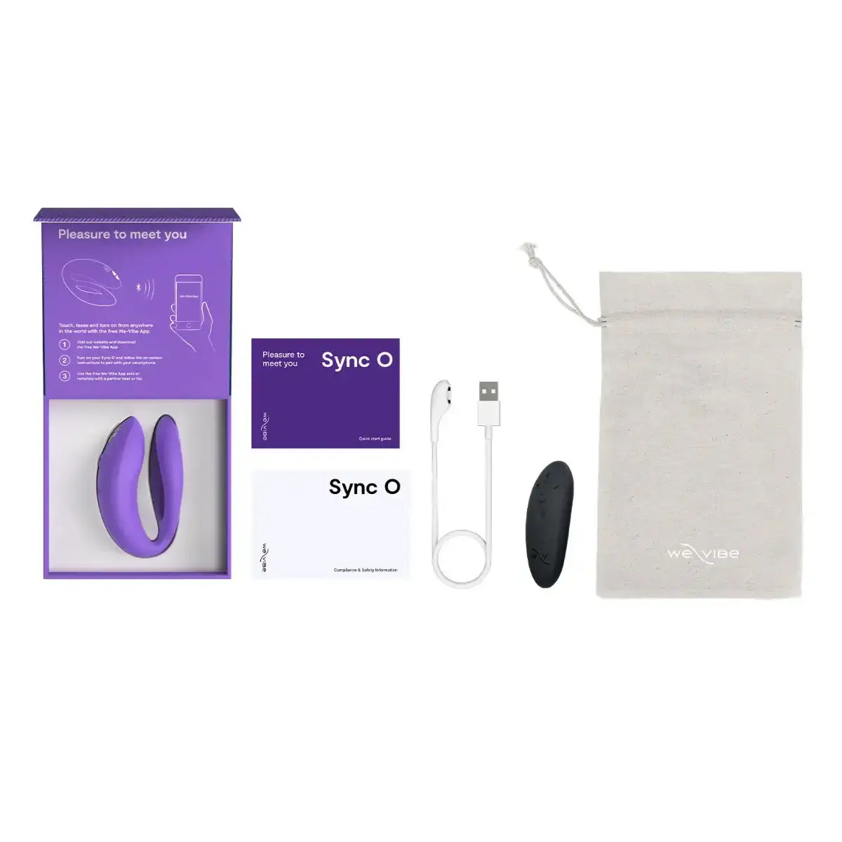 We-Vibe Sync O Light Purple smooth curves for easy handling and comfort Singapore