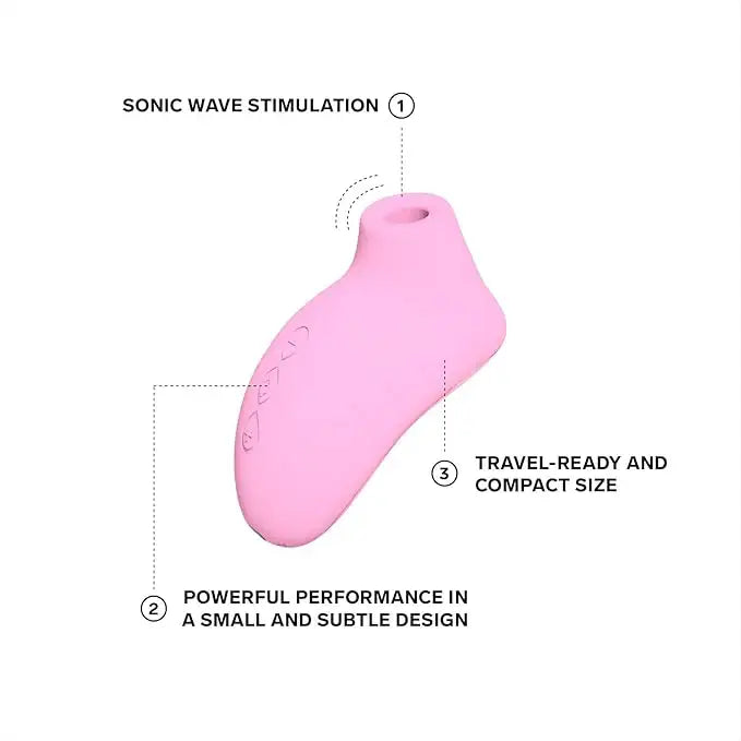 LELO Sona 2 Travel Sonic Clitoral Massager Pink features multiple intensity levels for customizable sonic sensations and interactive control Singapore