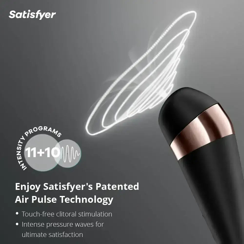 Satisfyer Pro 3+ Air Pulse & Vibration Clitoral Stimulator Gentle Touch Flexible Tip Travel-Friendly Massager Singapore