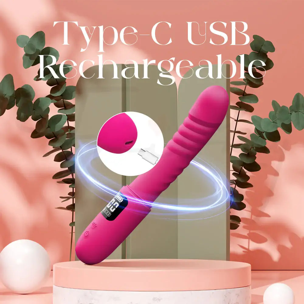 Nobel - Thrusting Vibrator With Speed/Battery Display - Frisky Business Adult Sex Toys Shop