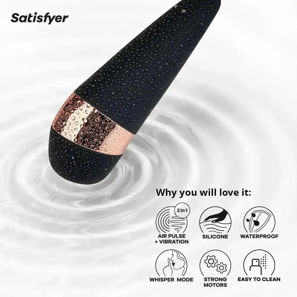 Satisfyer Pro 3+ Air Pulse & Vibration Clitoral Stimulator Soft Silicone Material Quiet Operation Adult Gadget Singapore