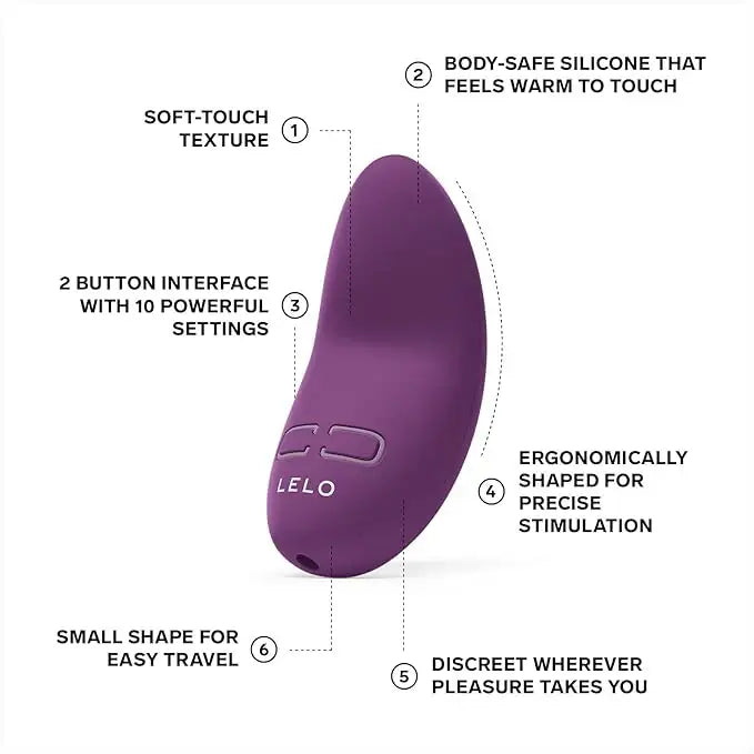 LELO - Lily 3 Mini Vibrating Personal Massager - Dark Plum - Frisky Business Adult Sex Toys Shop