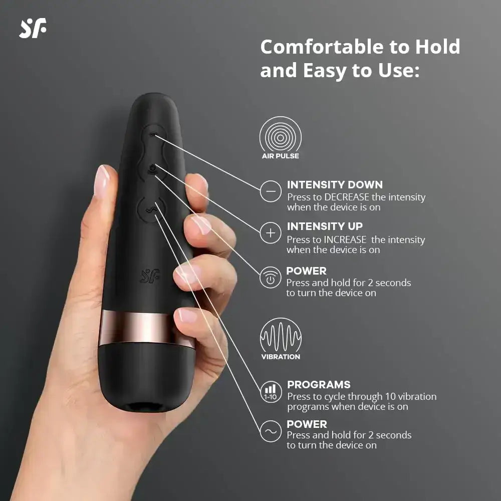 Satisfyer Pro 3+ Air Pulse & Vibration Clitoral Stimulator App Controlled Bluetooth Connectivity Interactive Stimulation Singapore