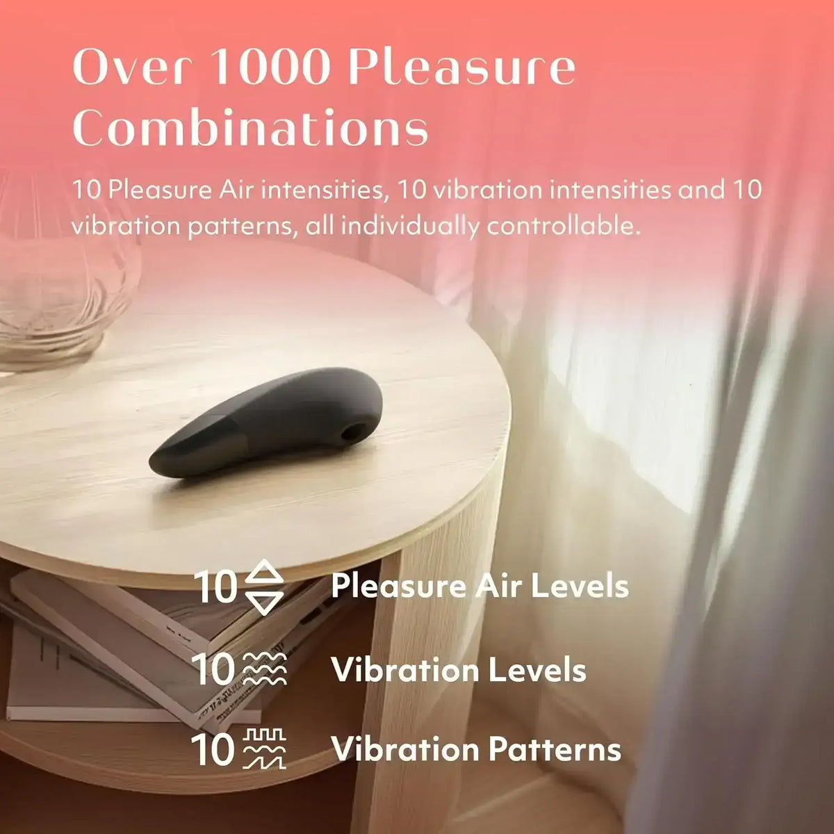Womanizer Enhance 2-in-1 Clitoral Stimulator Black Multi-Speed Suction Vibrating Adjustable Hands-Free Device Singapore