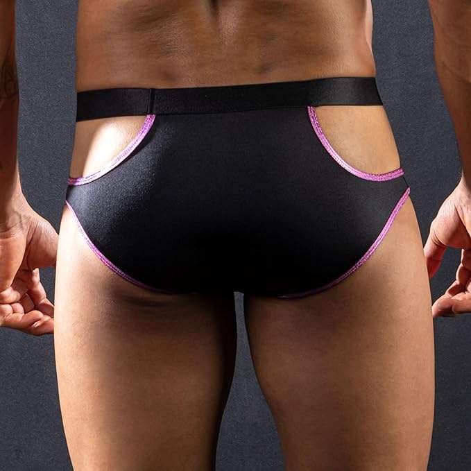 Skivvies - Black Sexy Hollow Male Underwear - Frisky Business Adult Sex Toys Shop