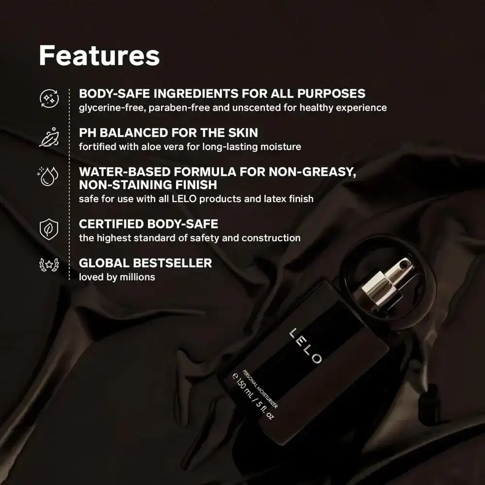 LELO Personal Water Based Moisturizer 150ML hypoallergenic water-based moisturizer fragrance-free formula gentle hydration intimate wellness essential Singapore